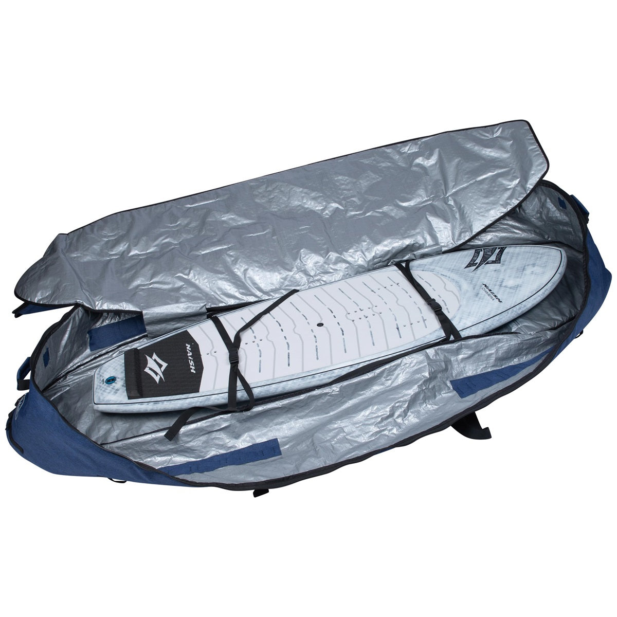 DW Foil Session Boardbag With Slider Wheels | Blue/White