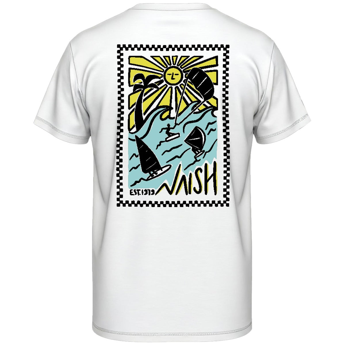 Loose Fit T-Shirt Wave Riders | White