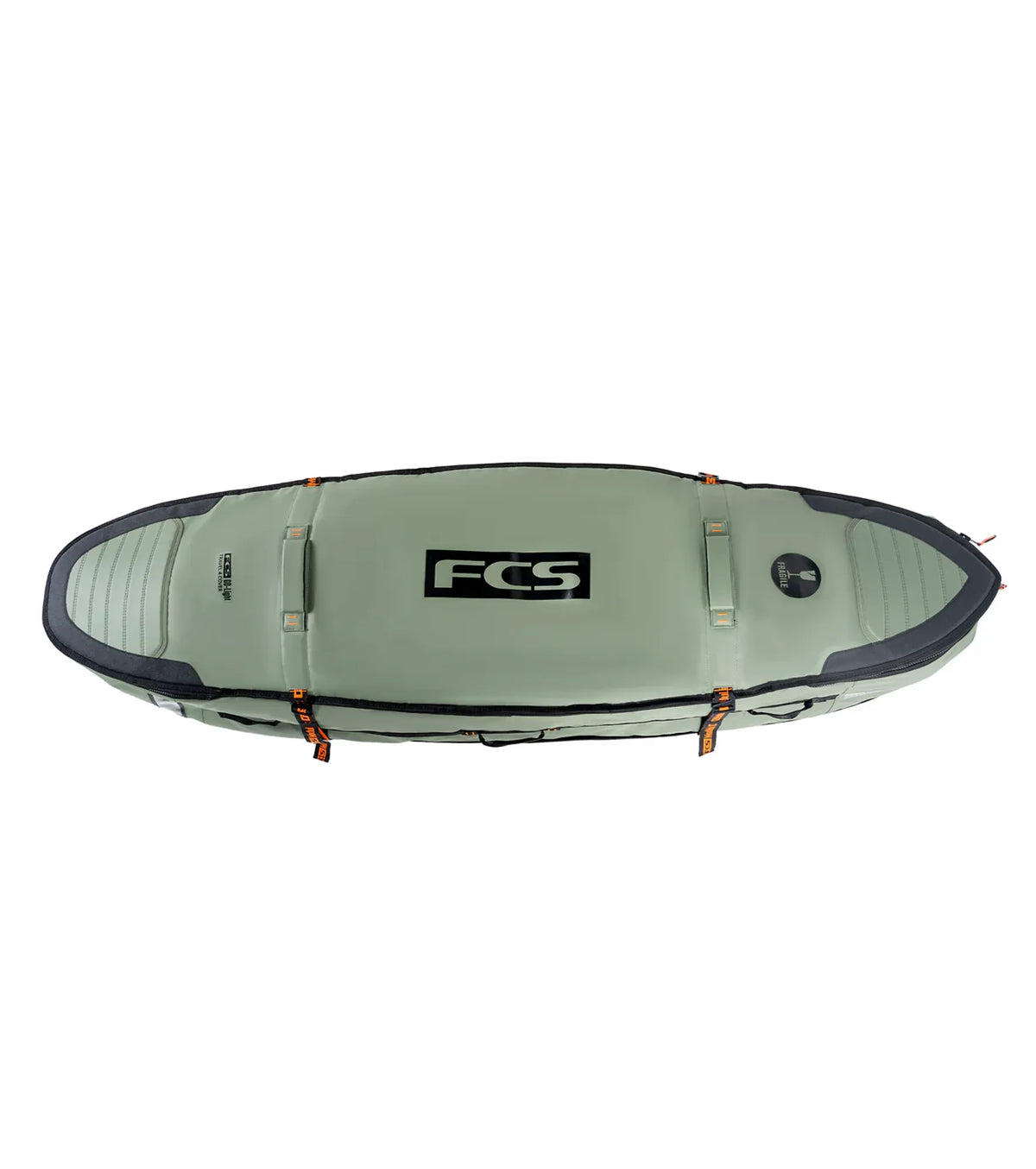 FCS Travel 3 Wheelie Shortboard / Fish Board Bag GO-Light