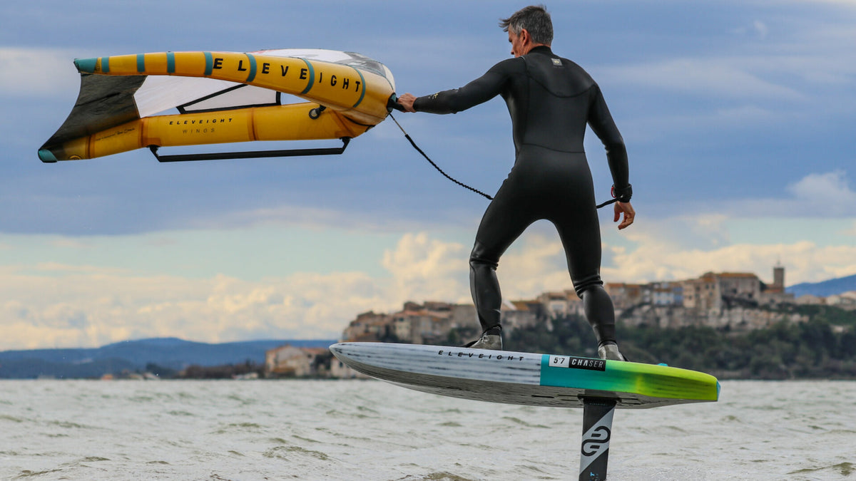 Eleveight Chaser foil board in action