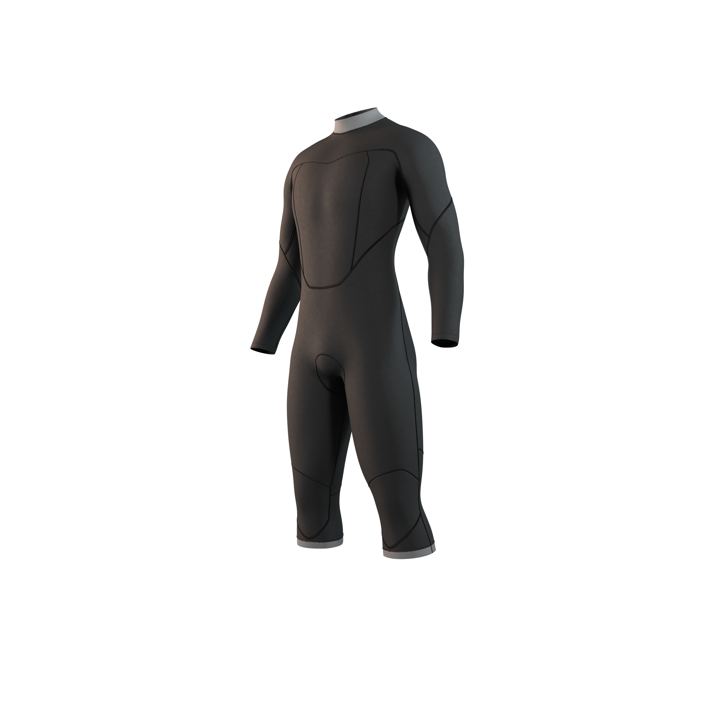 Brand Longarm Shortleg 3/2mm Bzip Flatlock | Black