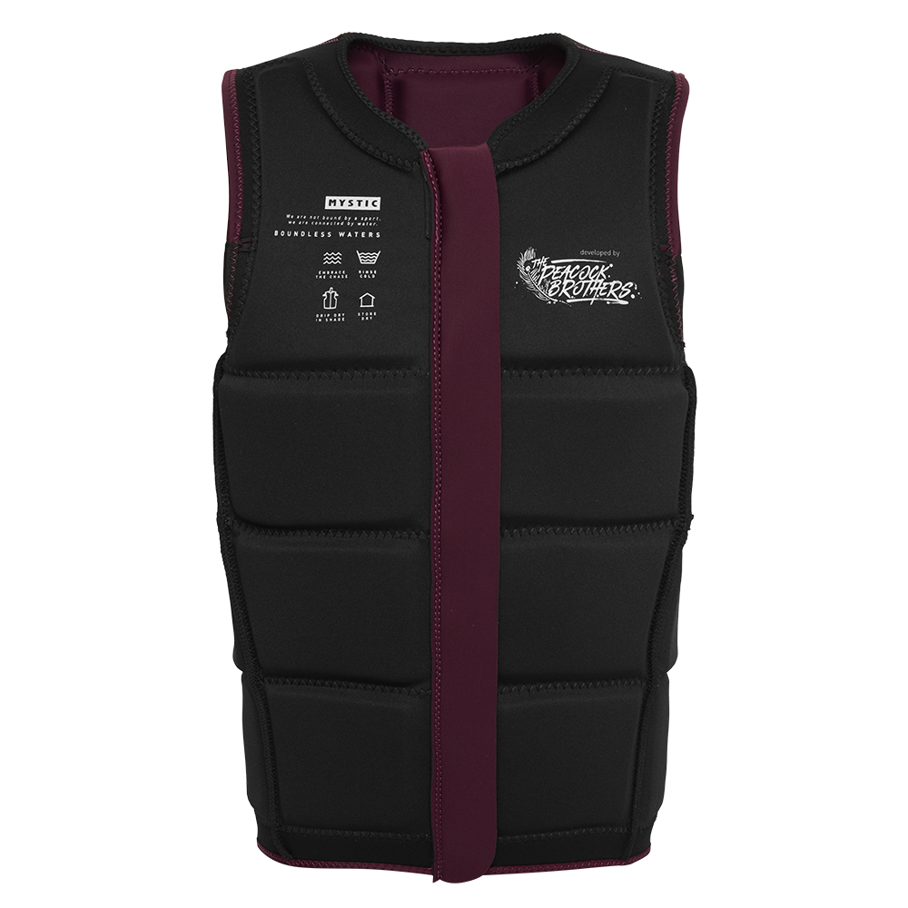 Peacock Impact Vest Fzip Wake | Oxblood Red