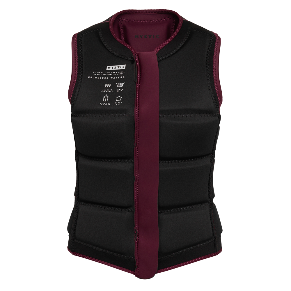Star Impact Vest Fzip Wake Women | Oxblood Red